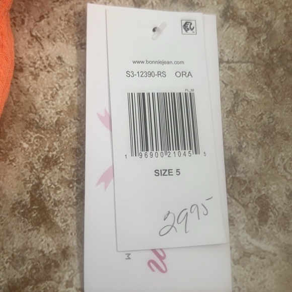 Bonnie Jean Orange Romper - Picture 3 of 4